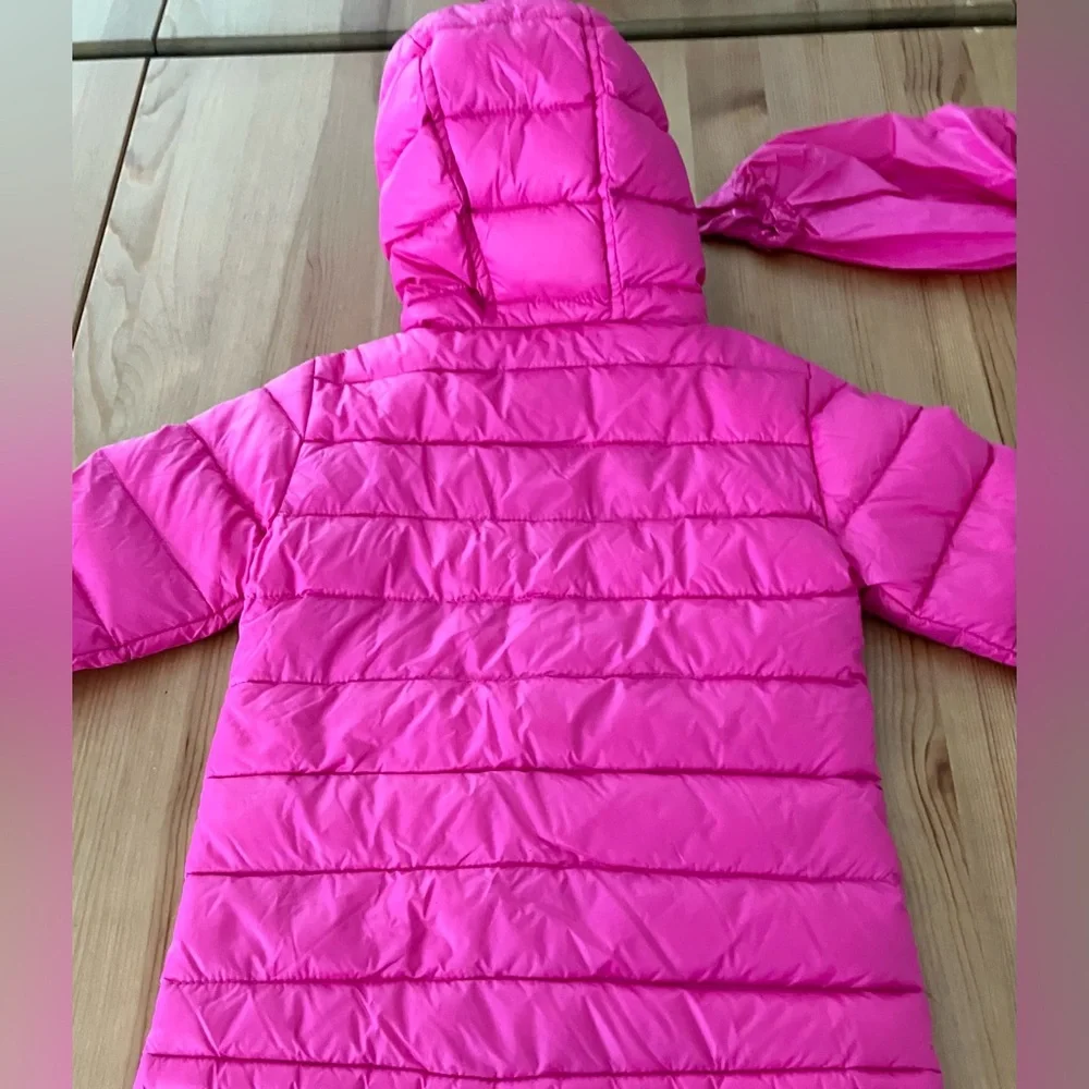 NWT Bob Der Bar Pink Hooded Puffer Jacket Packable Size 3T